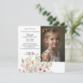 Moderne chique foto uitnodiging voor verjaardag (Staand voorkant)