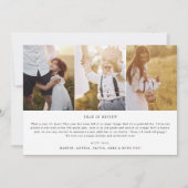 Moderne chique fotocollage Kerstmis nieuwsbrief Feestdagenkaart (Achterkant)