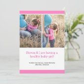 Moderne chique fotocollage zwangerschapsaankondigi aankondiging (Staand voorkant)