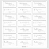 Moderne chique geadresseerde gast Adresetiketten Sticker (Vel)