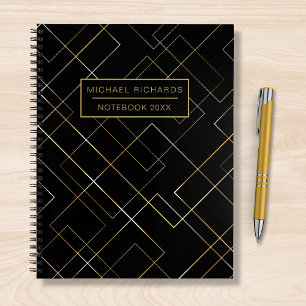 Moderne chique geometrische patroon gepersonalisee notitieboek
