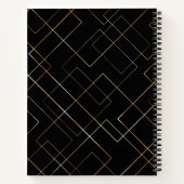 Moderne chique geometrische patroon gepersonalisee notitieboek (Achterkant)