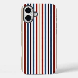 Moderne chique gestreept iPhone 16 plus hoesje