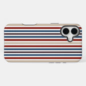 Moderne chique gestreept iPhone hoesje (Achterkant horizontaal)