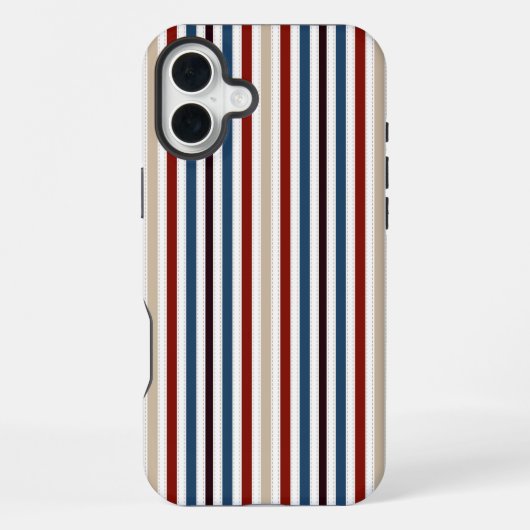 Moderne chique gestreept iPhone hoesje (Achterkant)