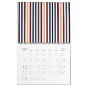 Moderne Chique Gestreepte Kalender (Mar 2027)