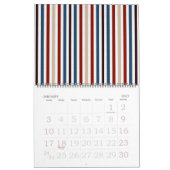 Moderne Chique Gestreepte Kalender (Jan 2027)