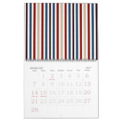 Moderne Chique Gestreepte Kalender (Feb 2027)