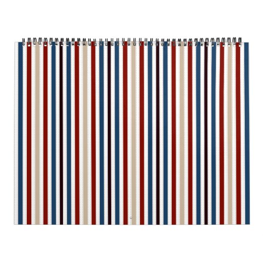 Moderne Chique Gestreepte Kalender (Hoes)