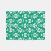 Moderne chique gestructureerd groen ikat stam patr fleece deken (Voorkant (Horizontaal))