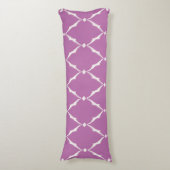 Moderne chique gestructureerd paars ikat chevron p lichaamskussen (Voorkant Verticaal)