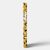 Moderne chique goud luipaardprint patroon monogram Case-Mate iPhone case (Achterkant / Links)