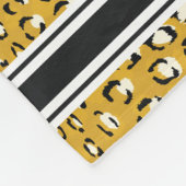 Moderne chique goud luipaardprint patroon monogram fleece deken (Hoek)
