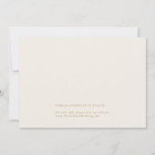 Moderne chique  gouden bruiloft save the date (Achterkant)