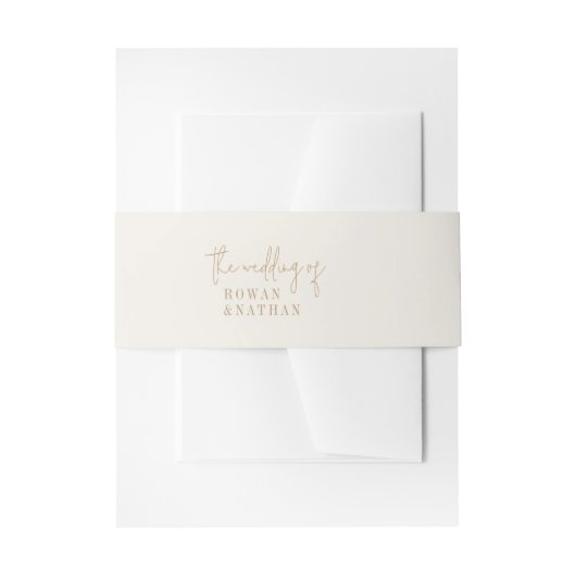Moderne chique gouden bruiloft uitnodigingen wikkel (Voorkant Voorbeeld)
