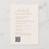 Moderne chique  gouden bruiloft weekend evenemente informatiekaartje (Voorkant)