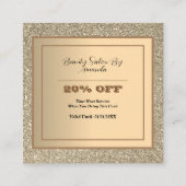 Moderne chique gouden folie glitterij glam salon k vierkante visitekaartje (Voorkant)