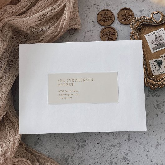 Moderne chique  gouden gast Adresetiketten Sticker