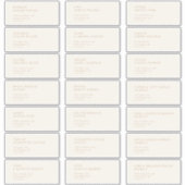 Moderne chique  gouden gast Adresetiketten Sticker (Voorkant)