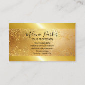 moderne chique gouden lijst glitters visitekaartje (Achterkant)