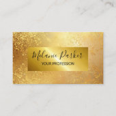 moderne chique gouden lijst glitters visitekaartje (Voorkant)
