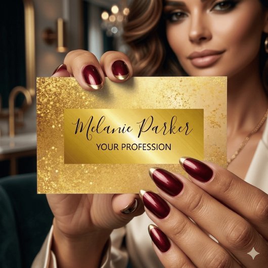 moderne chique gouden lijst glitters visitekaartje