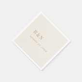 Moderne chique  gouden monogram bruiloft servet (Hoek)