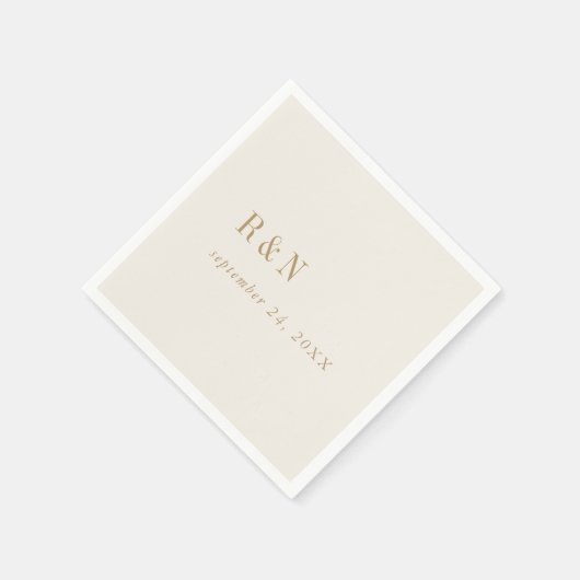 Moderne chique  gouden monogram bruiloft servet (Hoek)