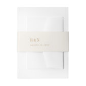 Moderne chique  gouden monogram bruiloft uitnodigingen wikkel (Voorkant Voorbeeld)