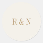 Moderne chique  gouden monogram Stickers (Voorkant)