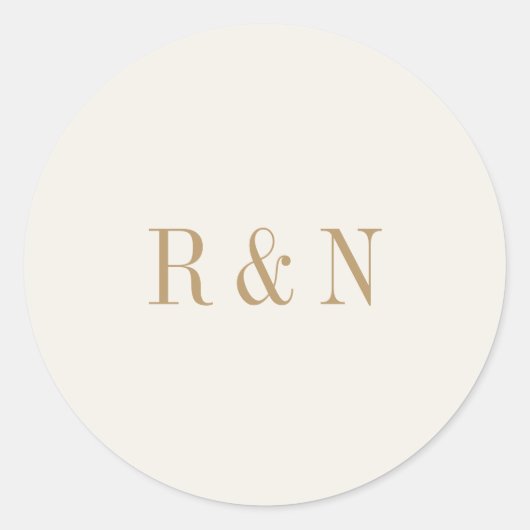 Moderne chique  gouden monogram Stickers (Voorkant)