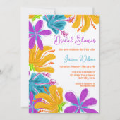 Moderne chique hand getekende kleurrijke wilde blo kaart (Voorkant)