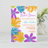 Moderne chique hand getekende kleurrijke wilde blo kaart (Staand voorkant)