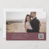 Moderne chique herfst Bourgondië foto collage Save The Date (Achterkant)