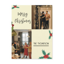 Moderne chique Holly bessen 2 foto Vrolijk Kerstfe