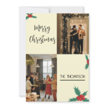 Moderne chique Holly bessen Vrolijk Kerstfeest 2 F