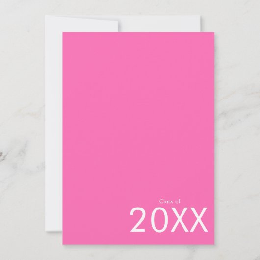 Moderne Chique Hot Pink Typografie Graduation Part Kaart (Achterkant)