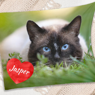 Moderne chique huisdier foto gepersonaliseerde kat fleece deken