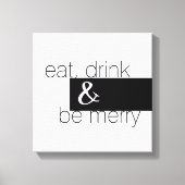 Moderne chique keuken muurkunst zwart-wit canvas afdruk (Voorkant)