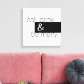 Moderne chique keuken muurkunst zwart-wit canvas afdruk (Insitu (Woonkamer))