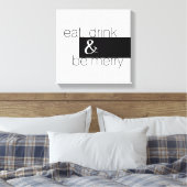 Moderne chique keuken muurkunst zwart-wit canvas afdruk (Insitu (Slaapkamer))