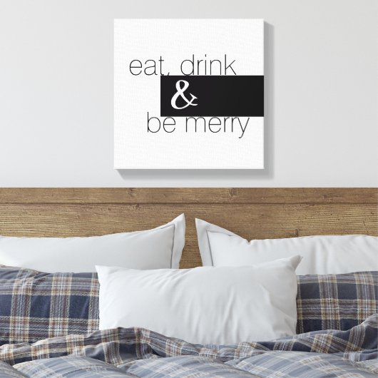 Moderne chique keuken muurkunst zwart-wit canvas afdruk (Insitu (Slaapkamer))