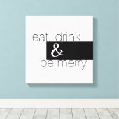 Moderne chique keuken muurkunst zwart-wit canvas afdruk (Insitu (Houten vloer))