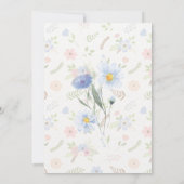 Moderne chique kleine wilde bloem 1e verjaardag kaart (Achterkant)
