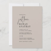 Moderne Chique KLEUR BEWERKBAAR Gewoon Liefde Brui Kaart (Voorkant)