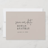 Moderne Chique KLEUR BEWERKBARE bruiloft Save The Date (Voorkant)