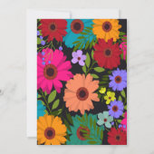 moderne chique kleurrijke bloem rustieke bloemen b kaart (Achterkant)