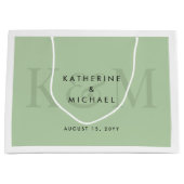 Moderne Chique Koppel Naamt Bruid & Bruidegom Trou Groot Cadeauzakje (Voorkant)