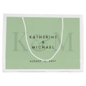 Moderne Chique Koppel Naamt Bruid & Bruidegom Trou Groot Cadeauzakje (Achterkant)