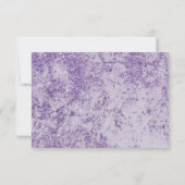 Moderne chique lavendel glitter marmer Details Kaart (Achterkant)